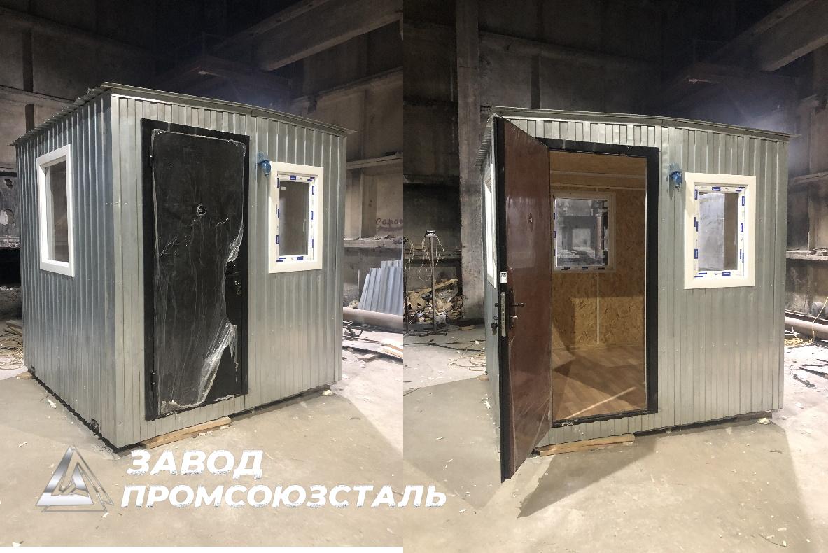 post-ohrannyj.-dva-etazha.-lestnicza-metallicheskaya.-uteplenie-100mm.-razmer-24h24.-uezzhaet-v-g.abakan. Блок-посты охраны 2,4×2,4×3 м